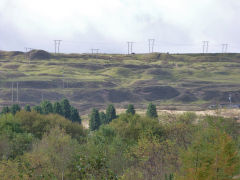 
Panorama of tips above Winchestown, Brynmawr, October 2012